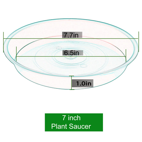 Bleuhome 7-inch round saucer, side view, durable black plastic for everyday use.
