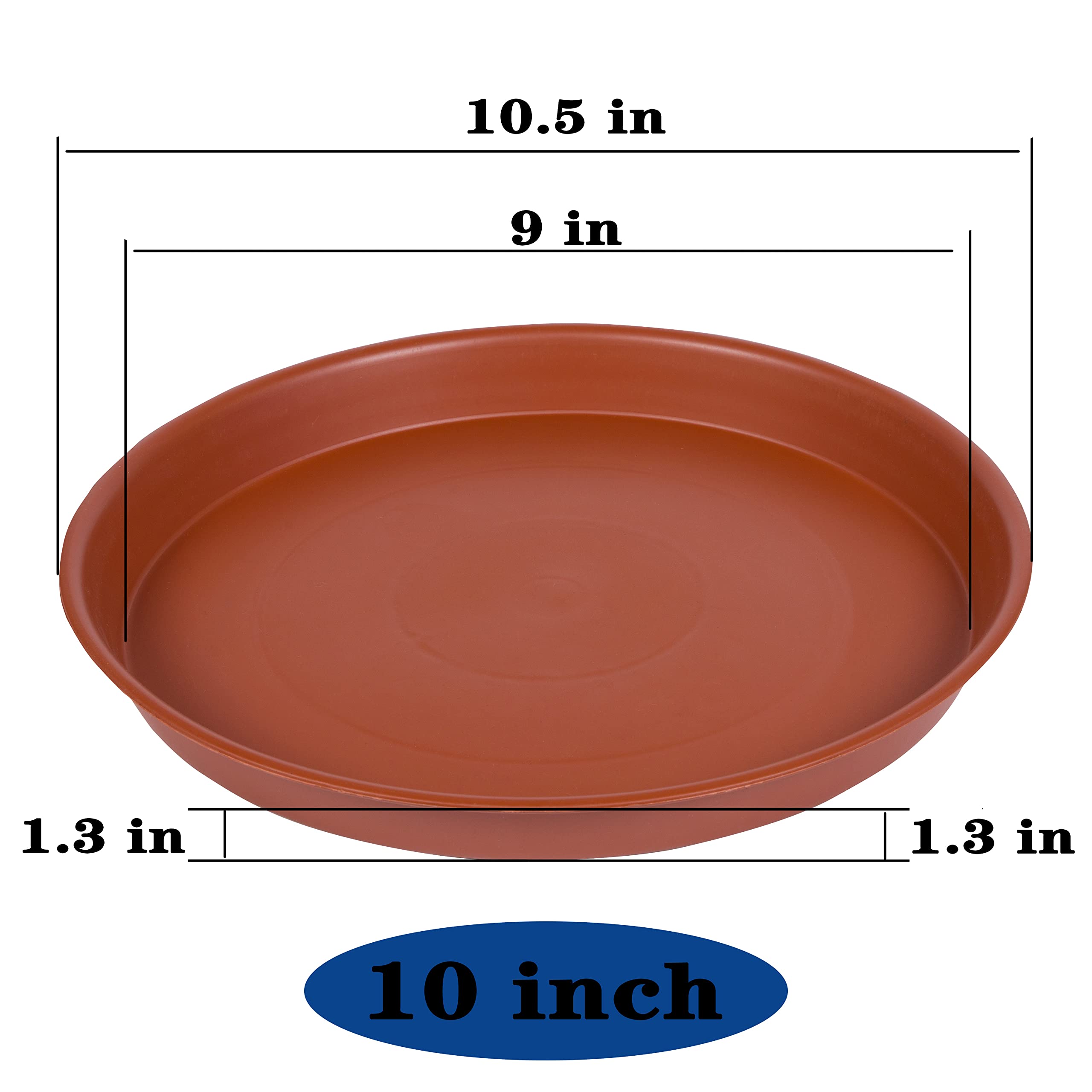 Bleuhome thickened 10-inch plant saucer; durable plastic for long-term use