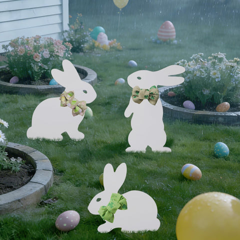 Blevla Easter Bunny yard sign dimensions, versatile yard decoration options.