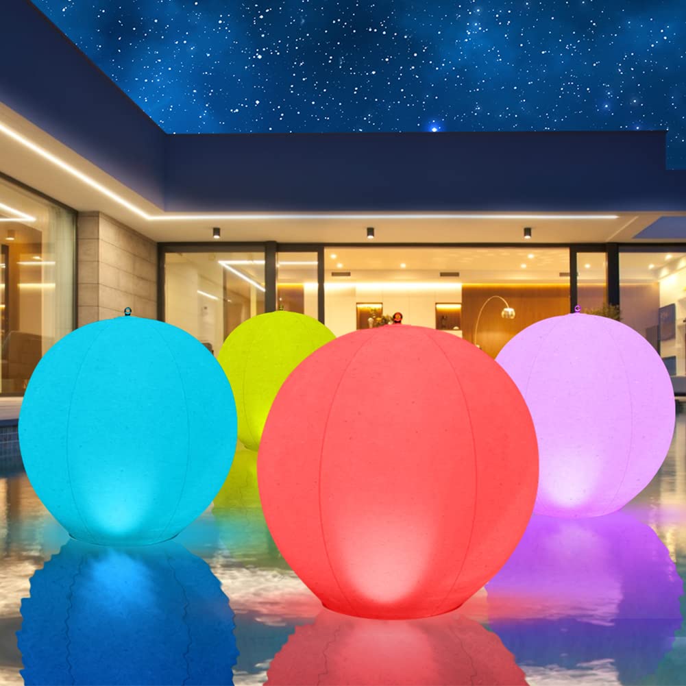 Blibly 14-inch floating pool light brightens outdoor pool with ambient color.