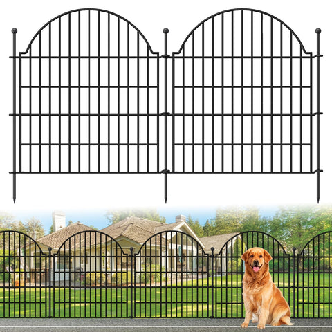 Blingluck 10-panel no-dig fence front view for decorative garden border