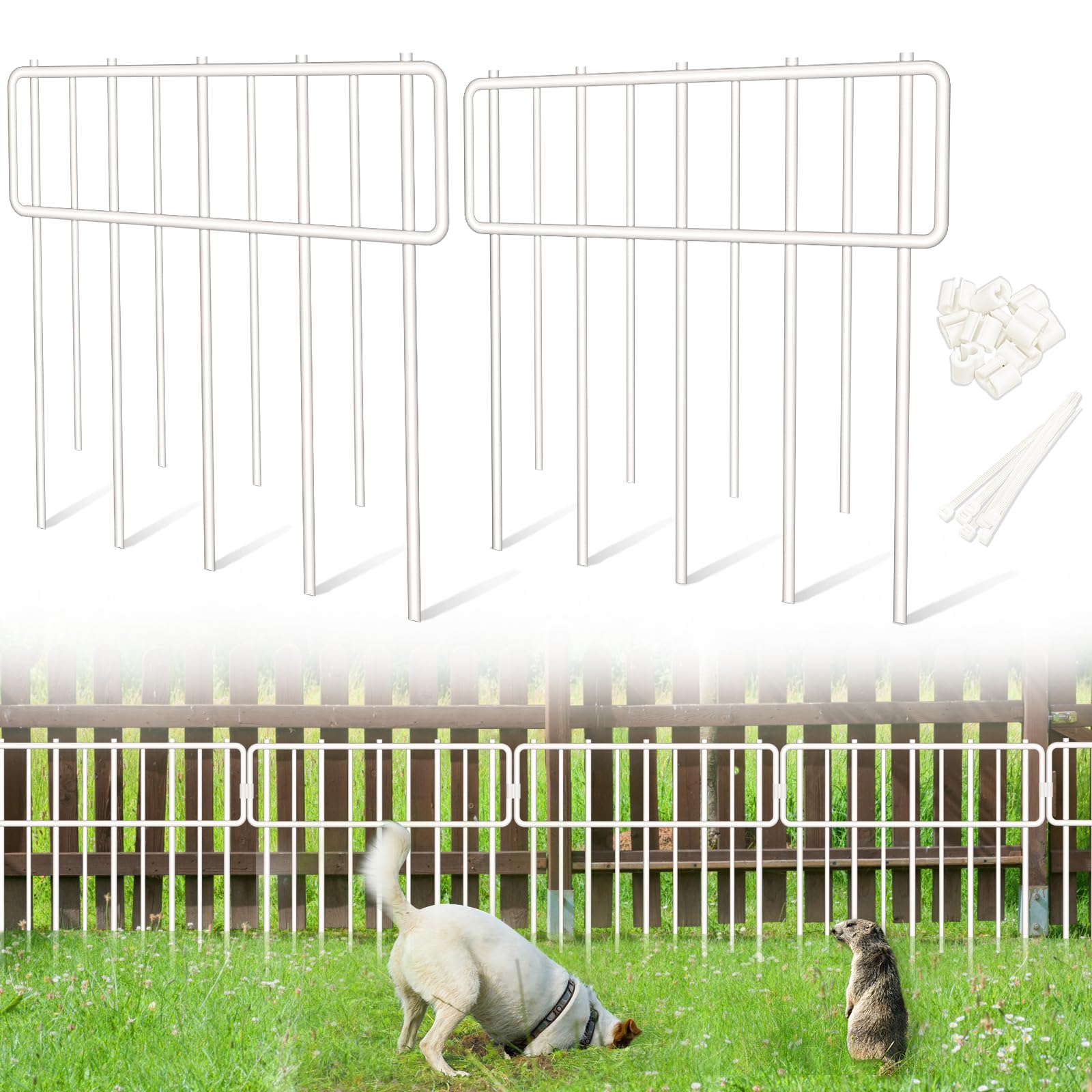 Blingluck Animal Barrier Fence 10-pack showing sturdy metal panels for pet containment.