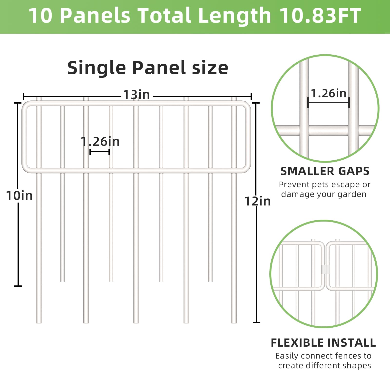 Blingluck Dig-Defense Gap close-up highlighting 1.26-inch gap reduction to deter escapes.