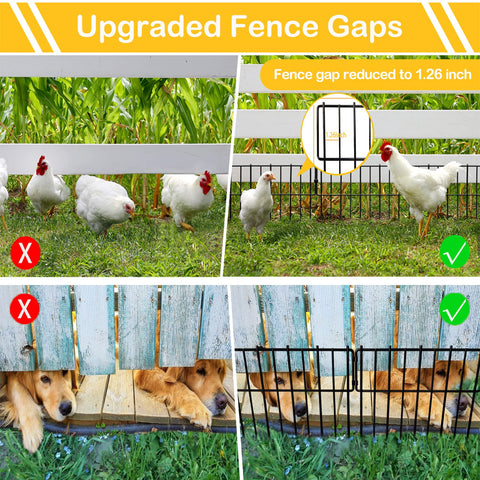 Close-up of 1.26-inch gap on Blingluck fence for secure containment