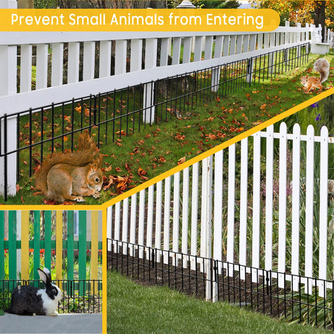 Garden border setup with Blingluck fence protecting flower beds