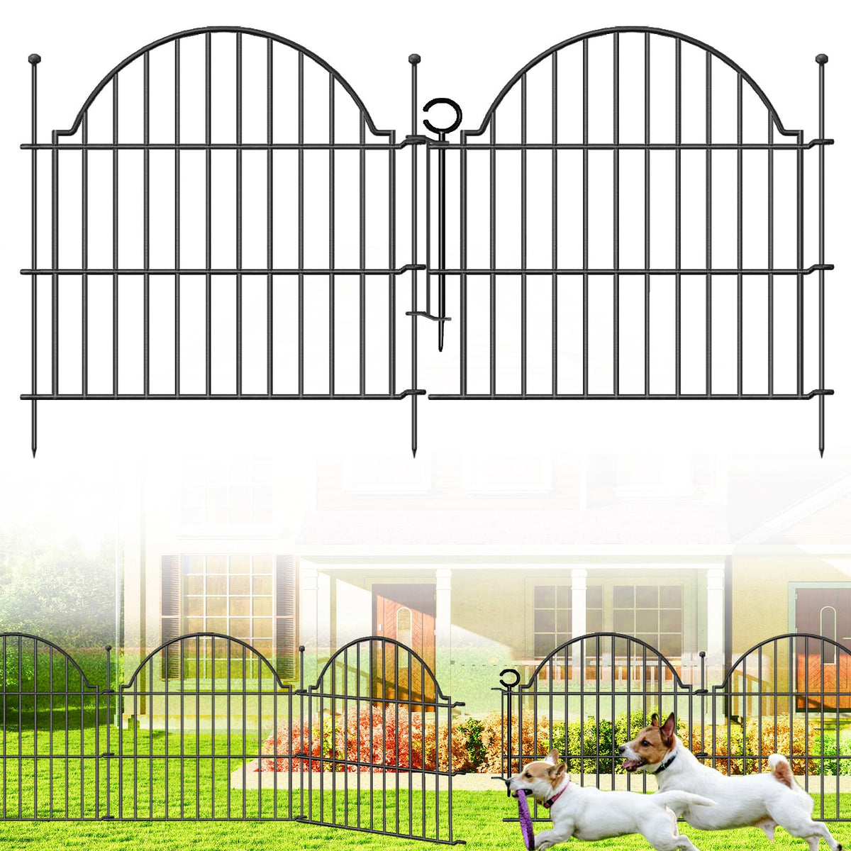 Blingluck garden fence 10-panel assembly for easy yard boundary setup