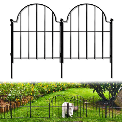 Blingluck garden fence arch design adds a tidy border to outdoor space.