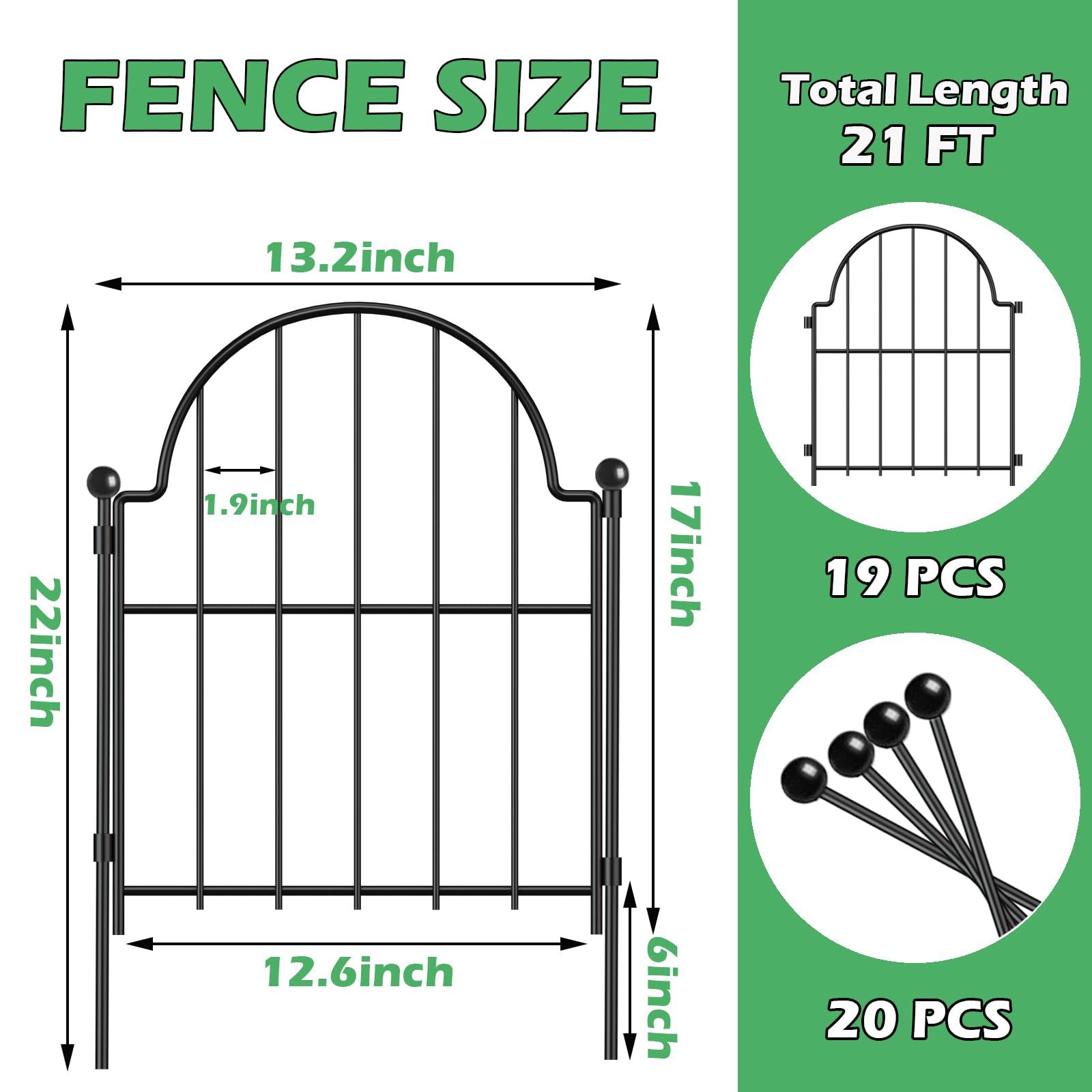 Blingluck Garden Fence no-dig installation enables quick setup without tools.