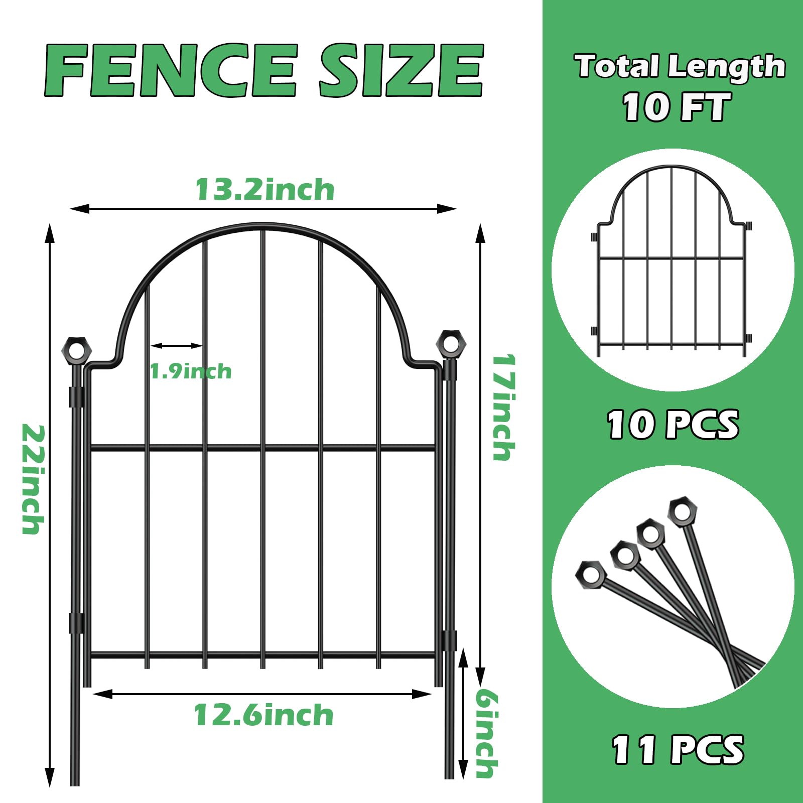 Blingluck rustproof finish keeps the fence sleek against weather.