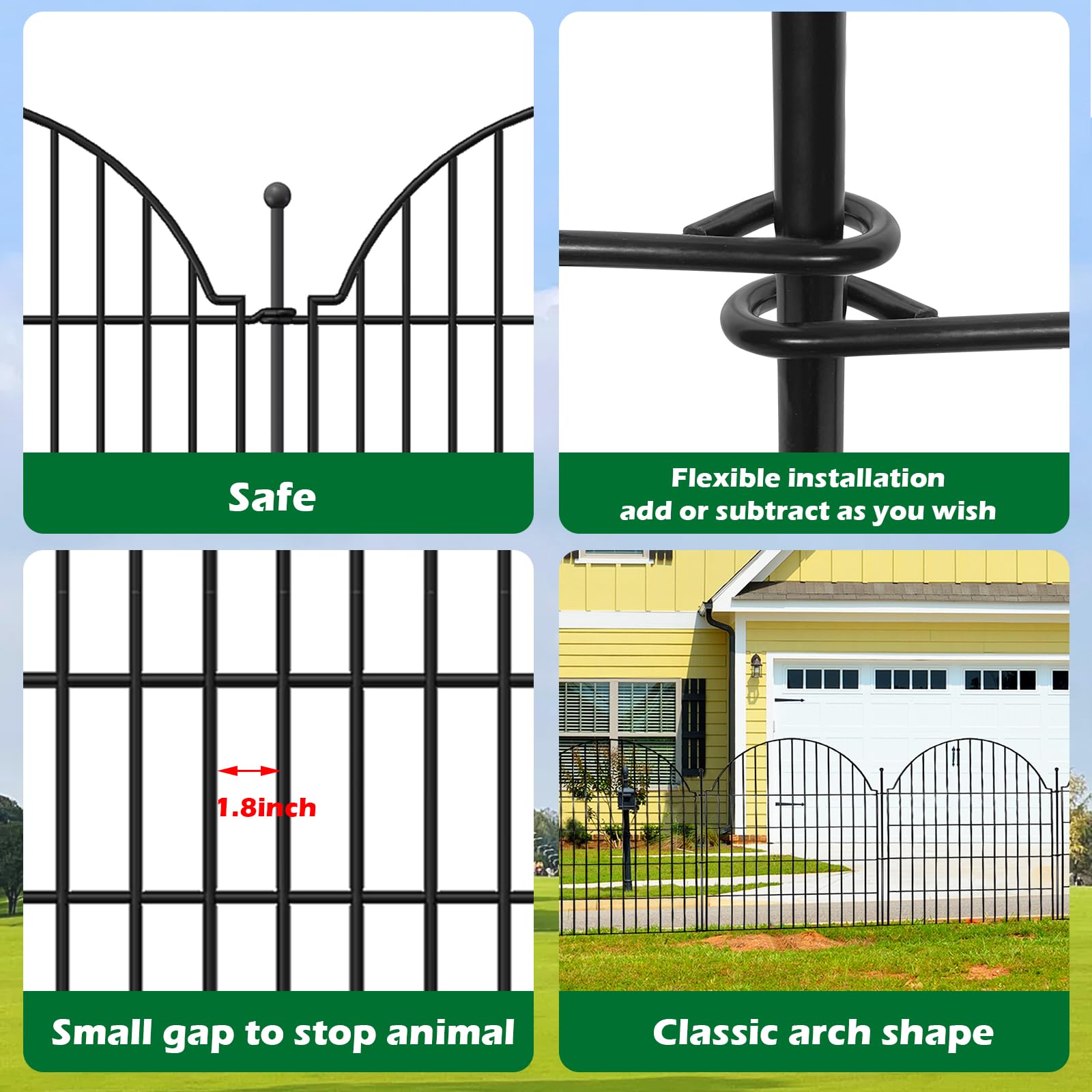 Blingluck outdoor rustproof border stands up to wind
