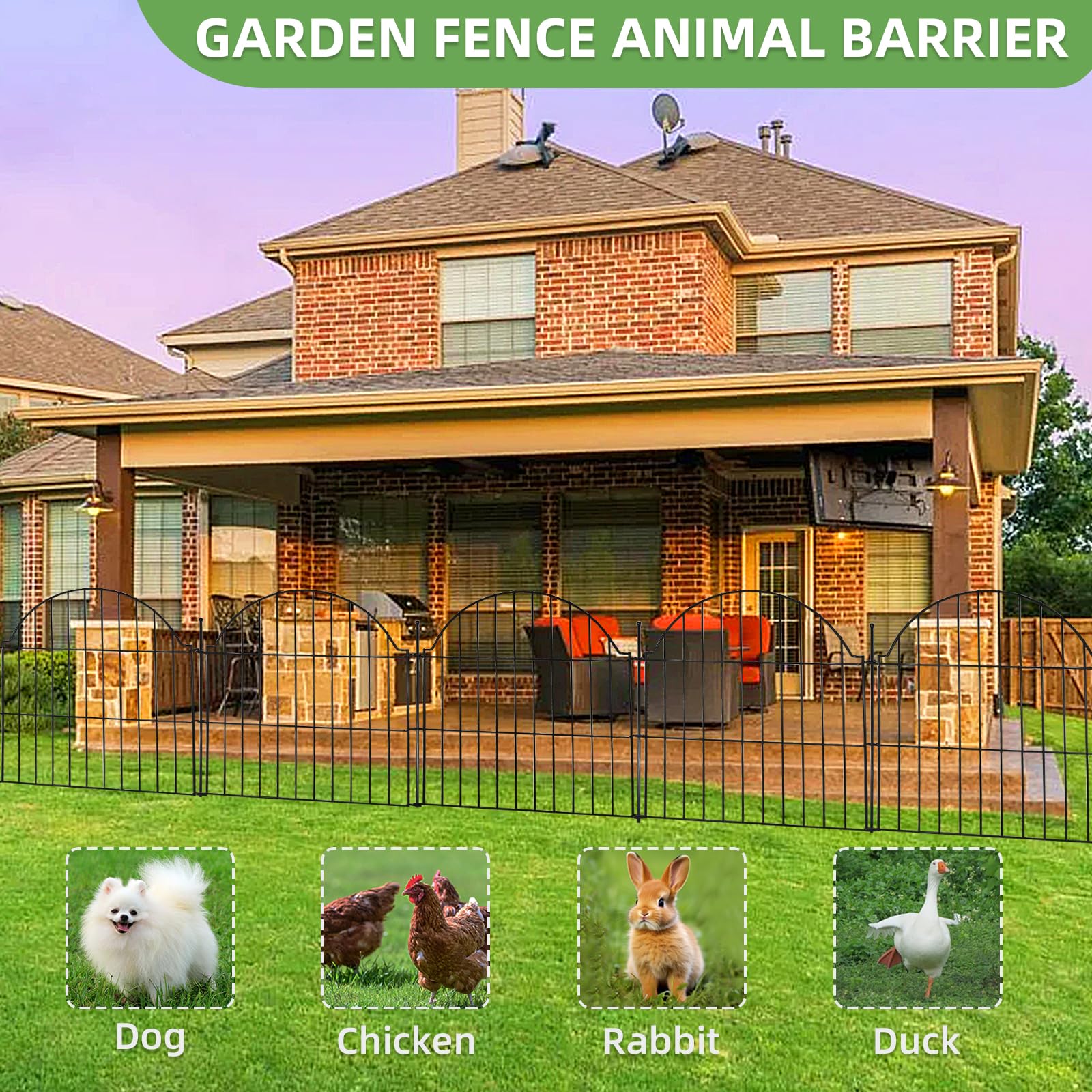 Blingluck packaging and quick assembly guide for the fence set