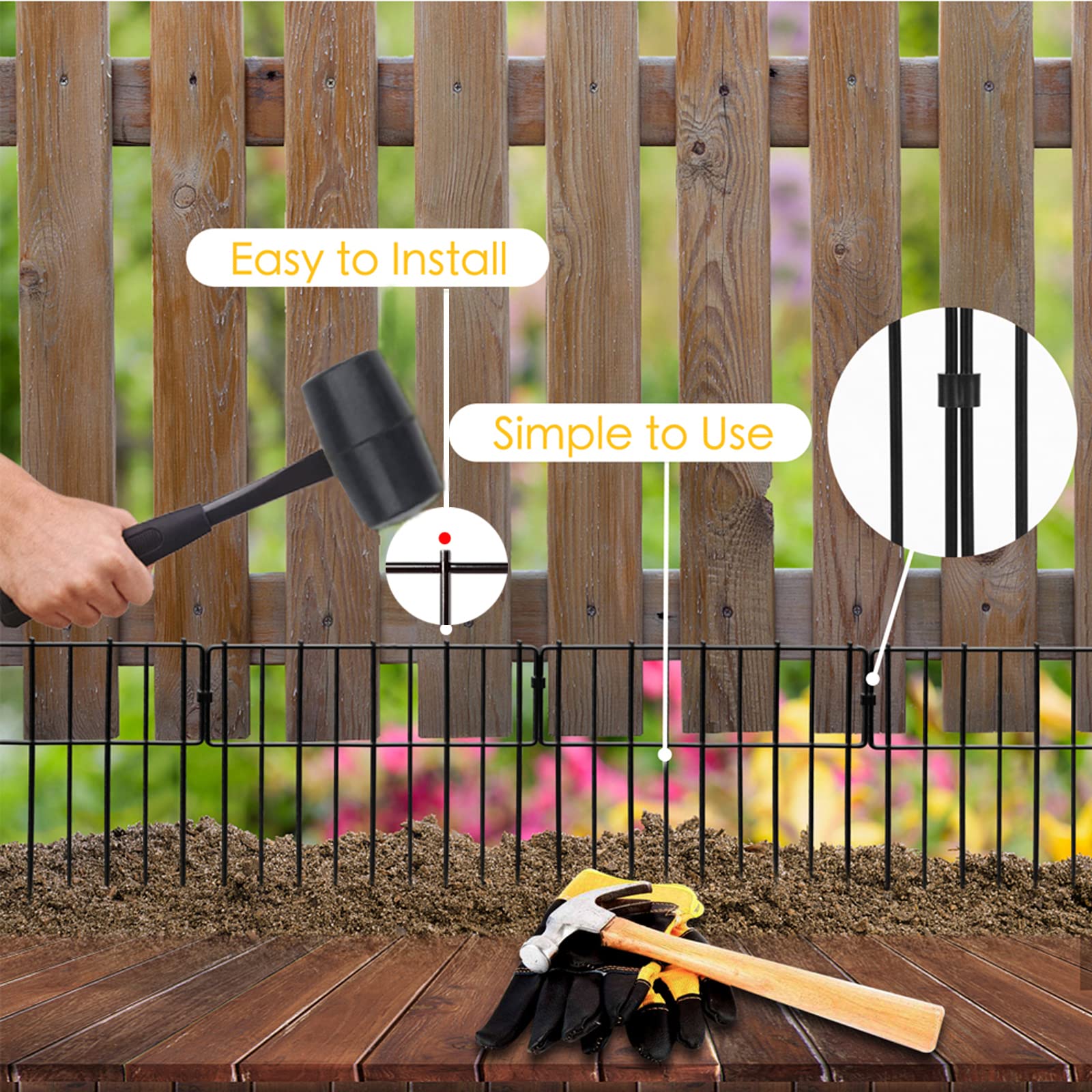 Blingluck removable garden border enables flexible layout and repositioning.