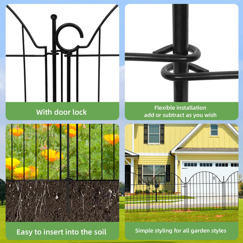 Blingluck decorative yard border fencing around flower beds for a neat look