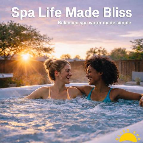 Bliss Spa 6in1 bromine test to monitor sanitizer effectiveness.