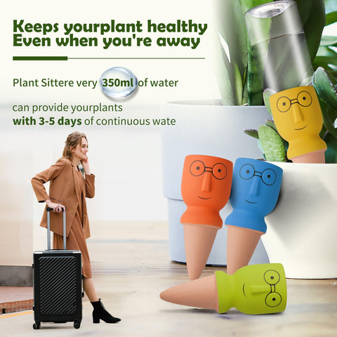 BlissfulSGDM 12 oz clear water bottles pair with spikes for vacation watering