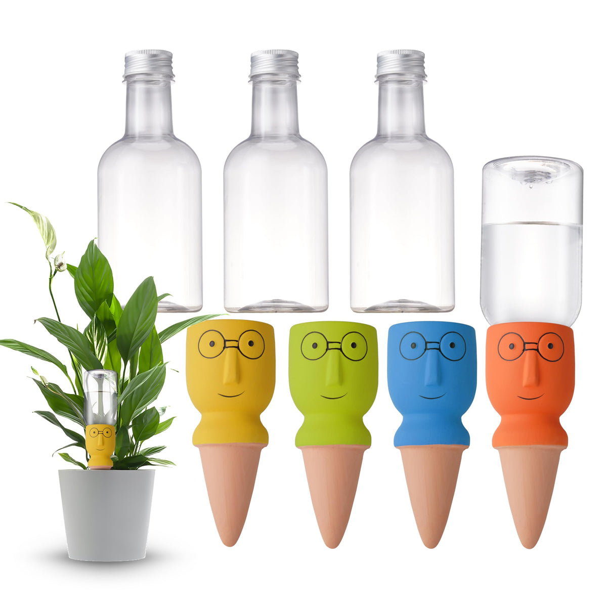 BlissfulSGDM terracotta watering spikes kit for steady indoor plant hydration