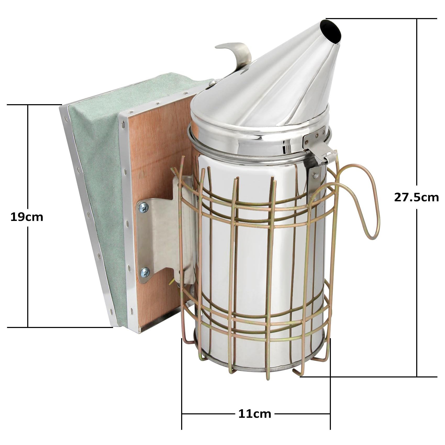 Blisstime Bee Smoker 11-inch compact size for easy maneuvering