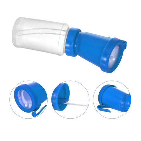 Blisstime teat dip cup blue clip attachment enables belt-ready use