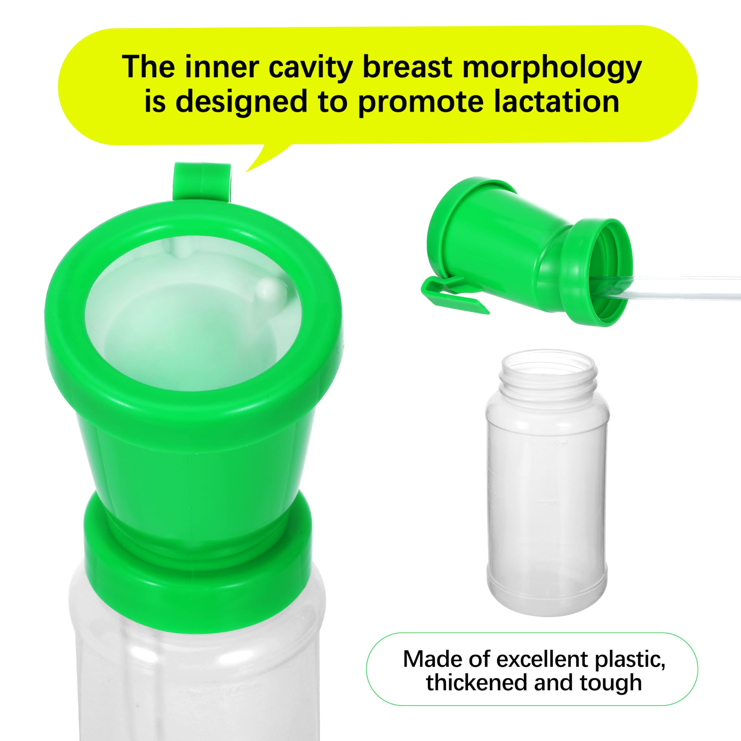 Blisstime Teat Dip Cup Green belt-clip keeps teat care within reach during milking tasks.