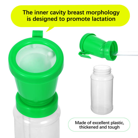 Blisstime Teat Dip Cup Green belt-clip keeps teat care within reach during milking tasks.