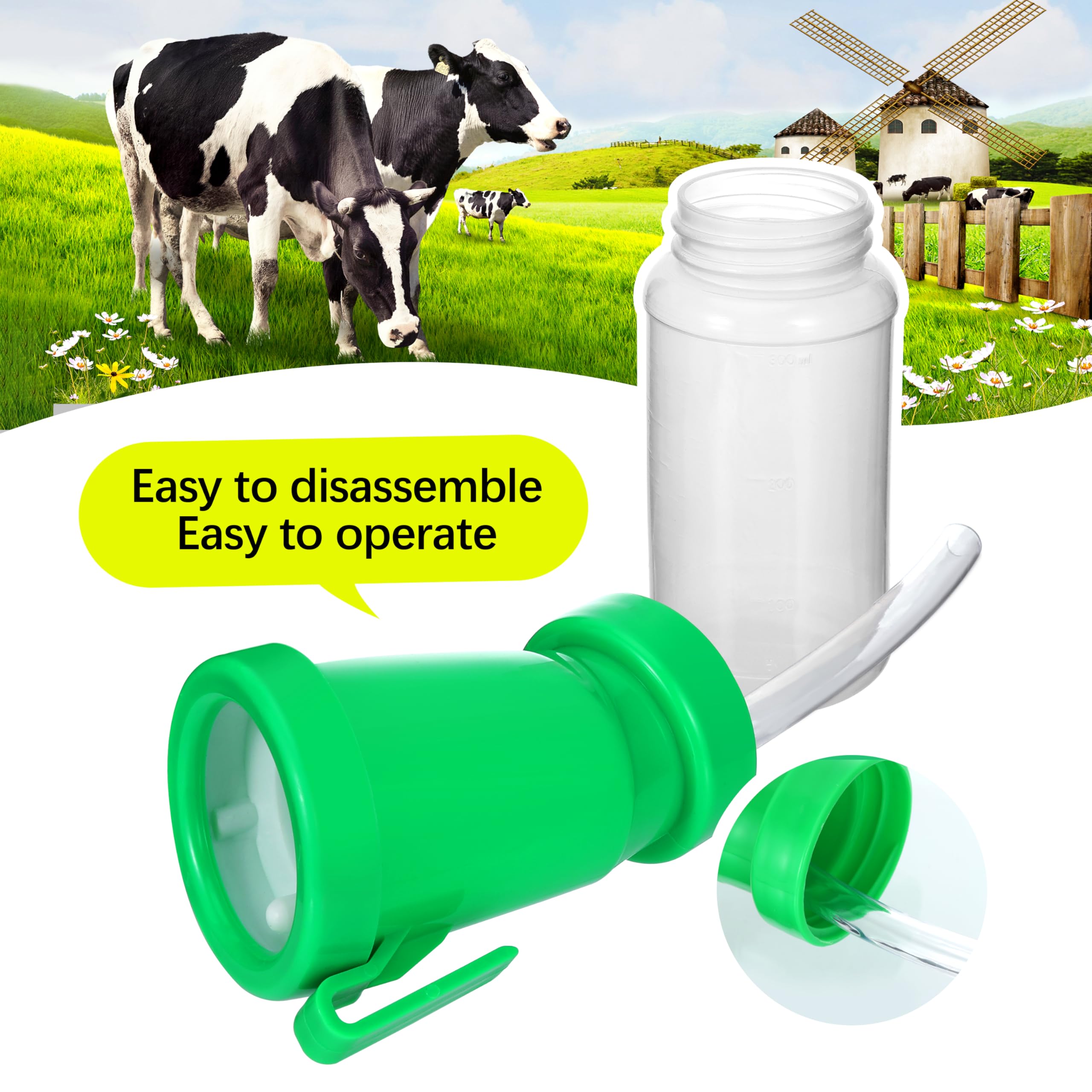 Blisstime Teat Dip Cup Green dispenser-cap supports easy, mess-free teat care on the go.