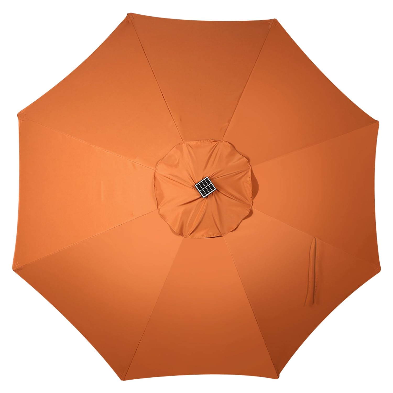 Blissun 108-inch diameter umbrella shading a patio seating area