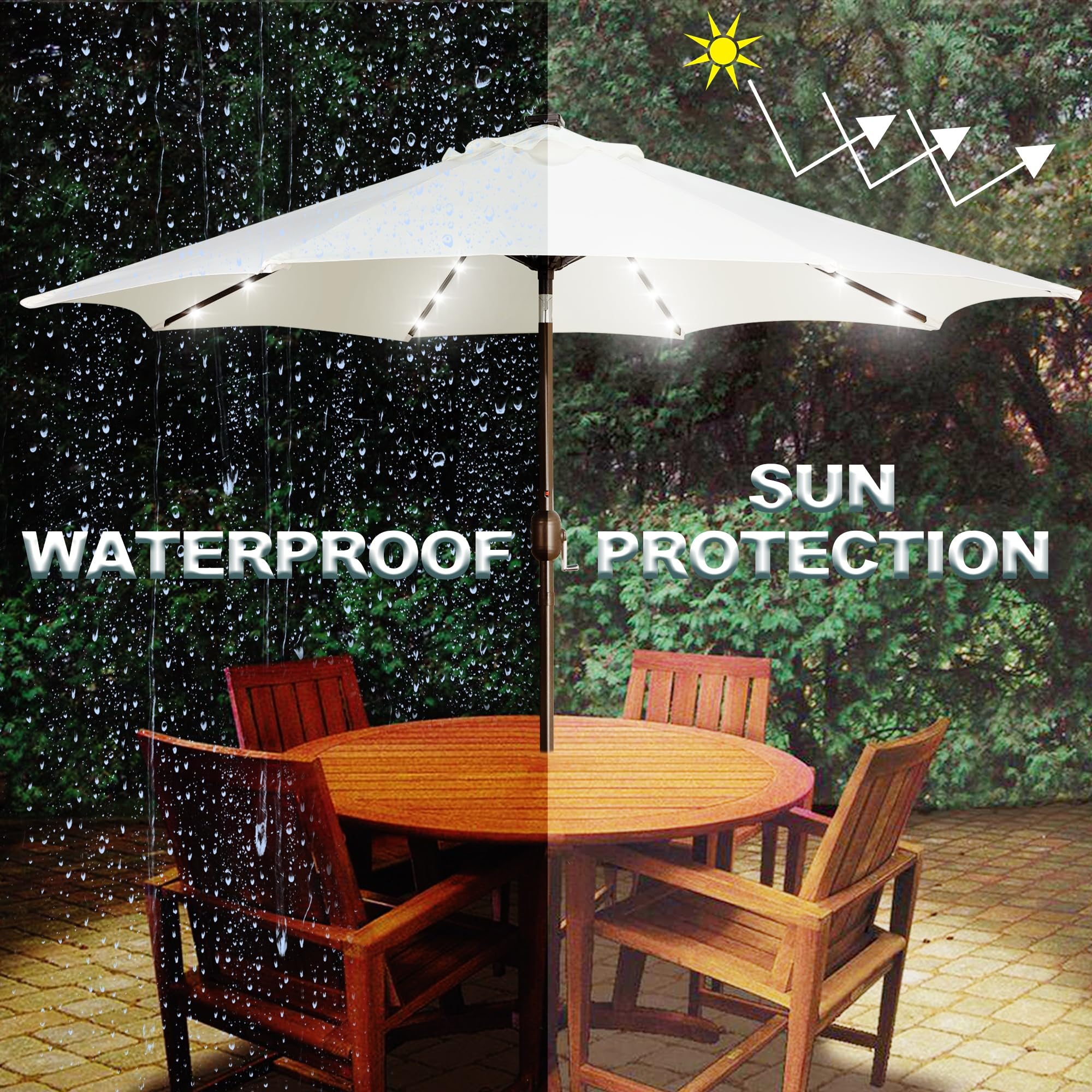 Blissun 38mm pole offers sturdy support for outdoor use