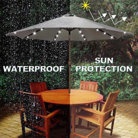 Blissun 38mm pole delivers sturdy support in windy days