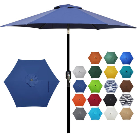 Blissun 7.5 ft umbrella canopy view showing broad shade and UV protection