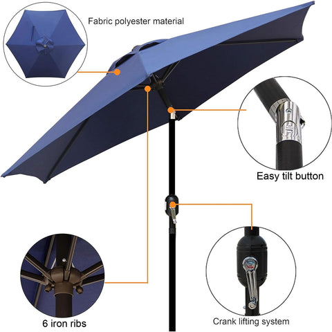 Close-up of Blissun crank handle for easy setup and quick shading