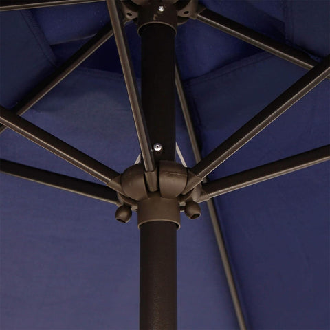 Tilt button on Blissun umbrella enabling versatile sun angles