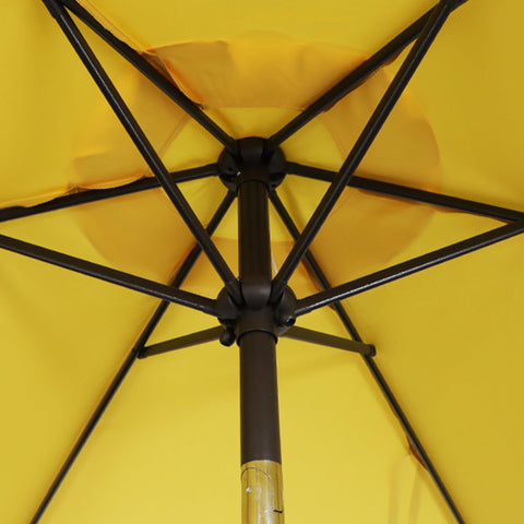 Blissun 7-5ft patio umbrella vented canopy improves airflow for cooler lounging.
