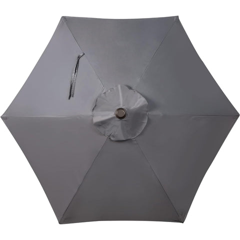 Blissun 7.5 ft umbrella push-button tilt offers flexible shading.