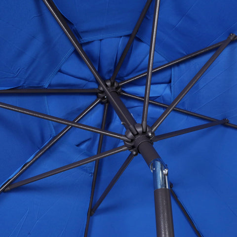 Blissun 8-rib sturdy frame provides solid outdoor support.