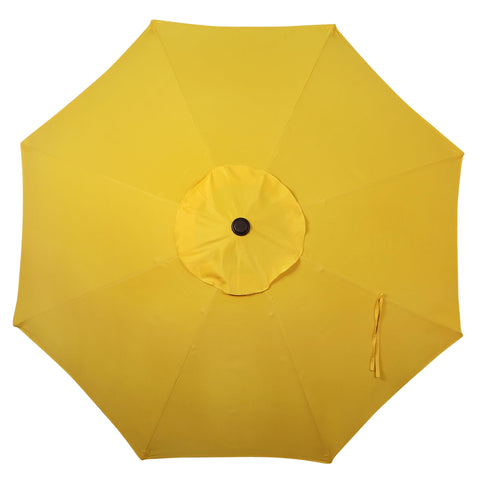 Blissun 8-rib market umbrella frame emphasizes strong support.