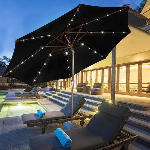 Blissun 9 ft canopy suits patios, decks, and gardens.