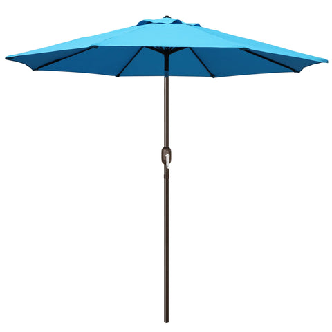 Blissun 9ft outdoor umbrella canopy closeup showing waterproof, UV-resistant fabric for lasting shade
