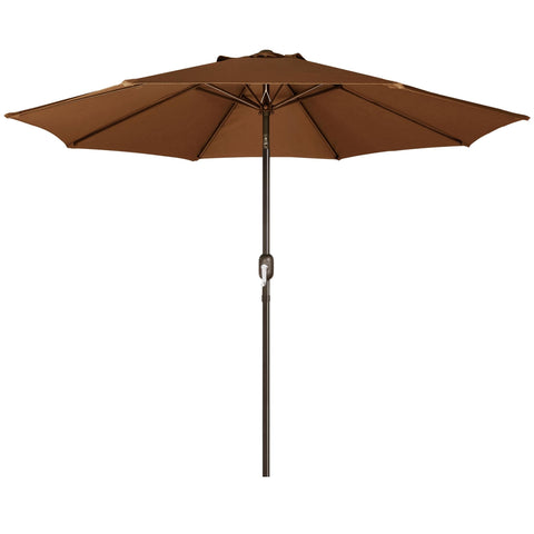 Blissun 9ft outdoor patio umbrella fabric closeup highlights water-repellent polyester for lasting shade