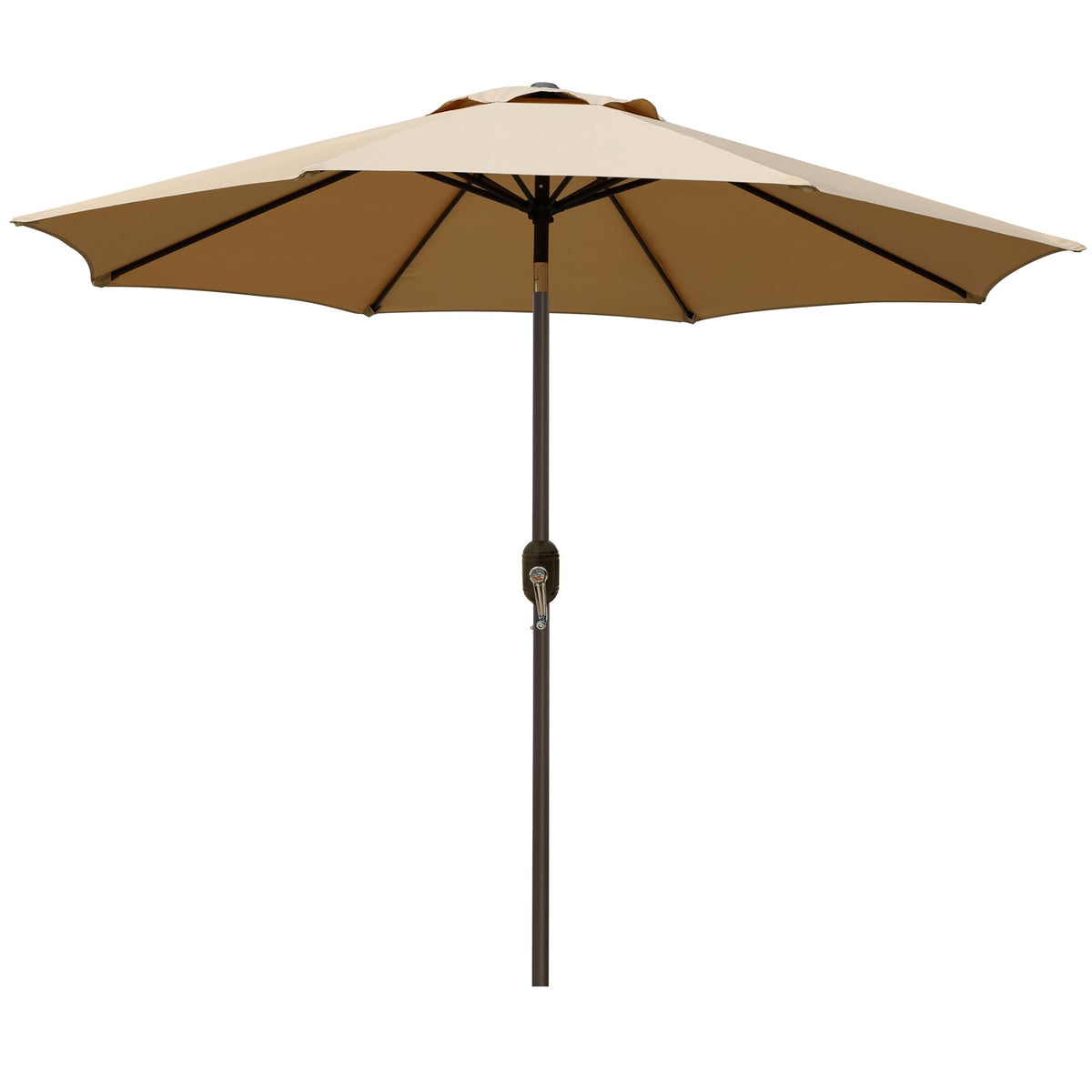 Blissun 9ft outdoor umbrella closed for easy storage and transport