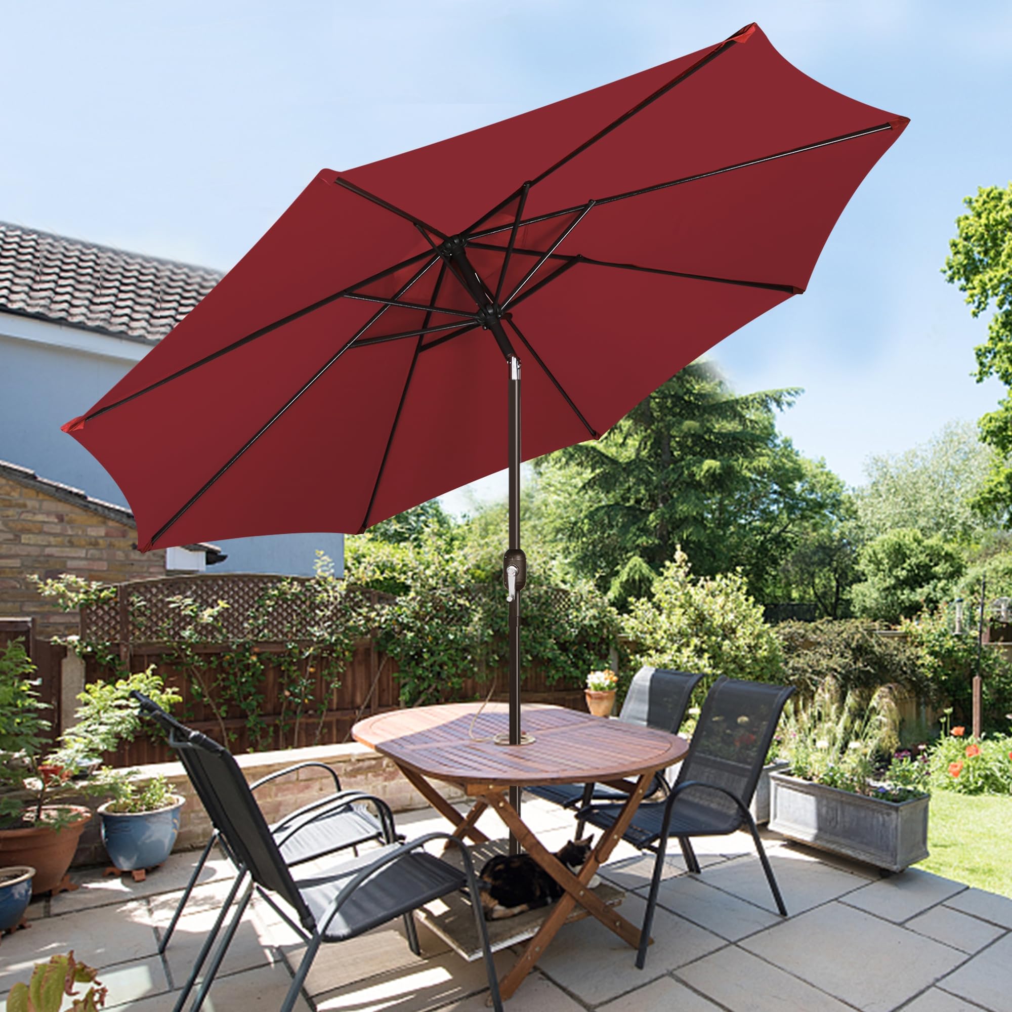 Blissun 9 ft diameter shade covers 42–54 inch tables