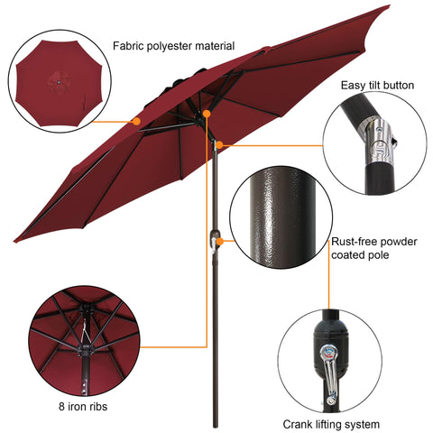 Blissun umbrella crank mechanism enables quick, effortless opening