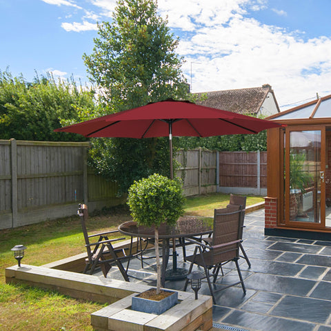 Blissun umbrella ideal for yards, cafes, and poolside spaces