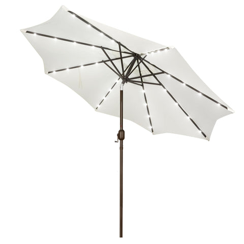 Blissun 9ft solar umbrella cream-white provides wide shade for outdoor spaces