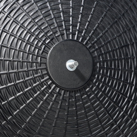 Blissun adjustable piston demonstrates versatile fit for various umbrella poles.