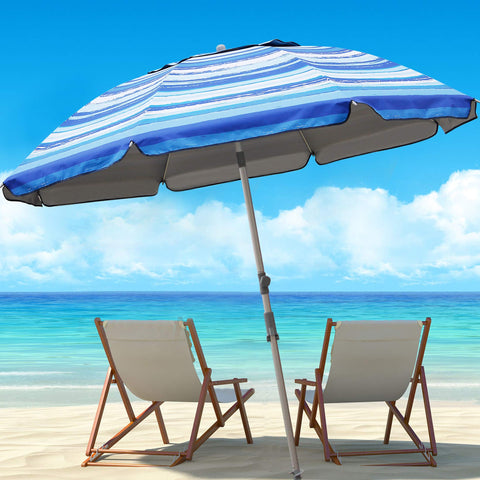 Blissun aluminum top pole provides durable, lightweight support.