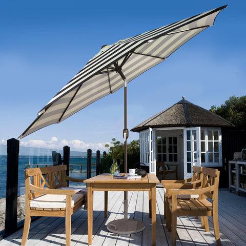 Blissun black ivory canopy close-up highlights modern design