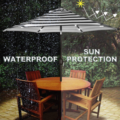 Blissun bronze aluminum pole highlights sturdy rust-free support