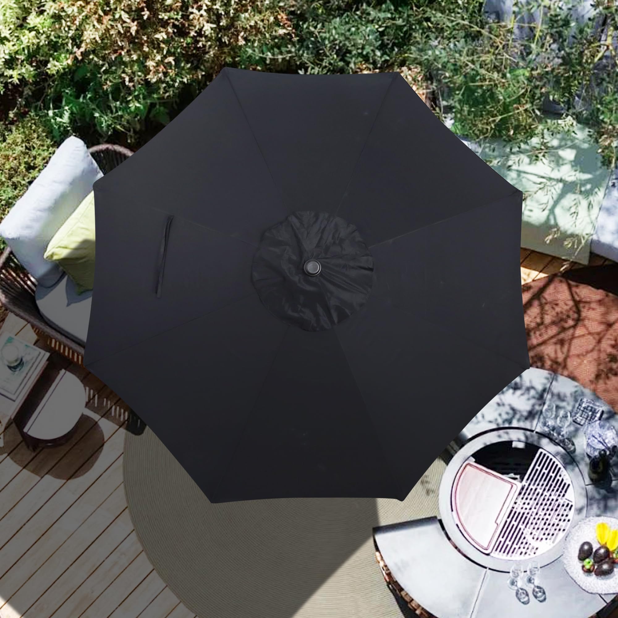 Blissun canopy-only design fits 9ft umbrellas with ease.
