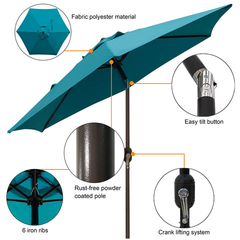 Blissun cerulean 7.5 ft canopy vent promoting airflow on sunny days