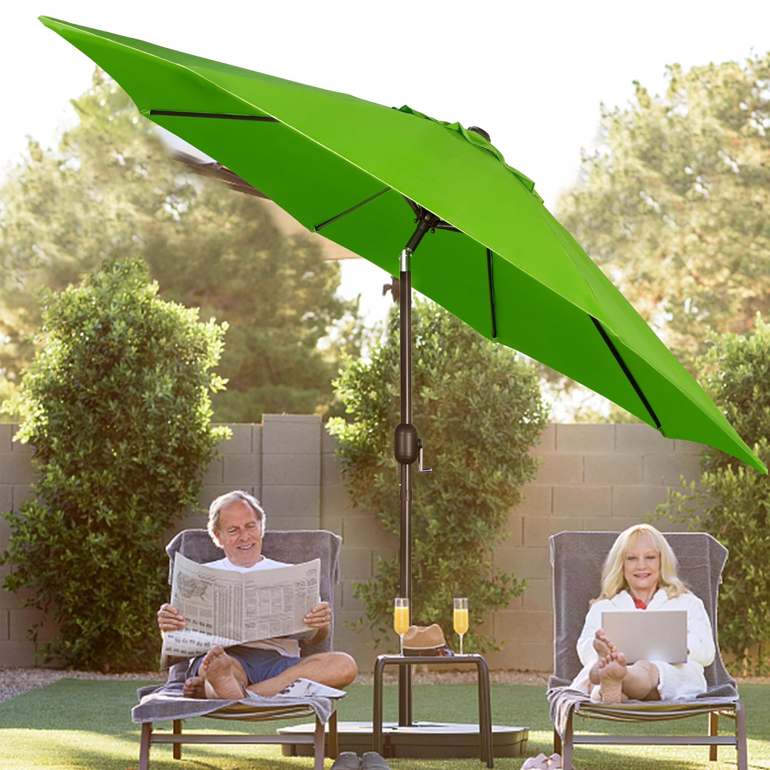 Blissun outdoor umbrella suitable for homes, cafes and poolside patios.